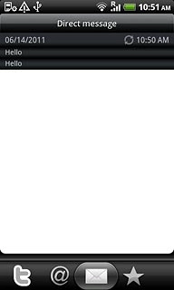 Press the messages icon.