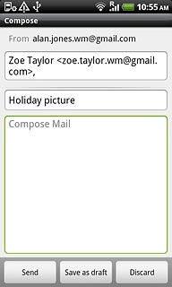 Press the message field.Write the required text.