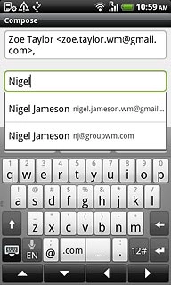 Press the required contact.