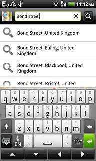 Press the required destination.
