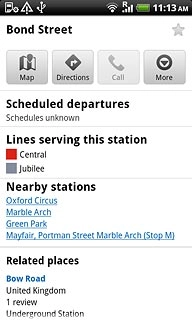 Press the favourite icon (a star) at the top of the display.