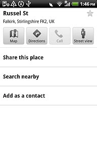 Press the directions icon.