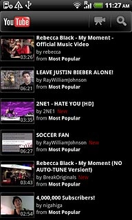 Press the required video clip.