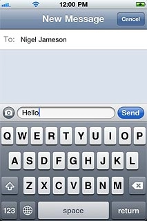 Press Send when you've written your text message.