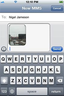 Press Send when you've finished your picture message.