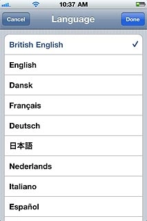 Press the required language.