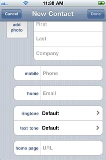 Press the field next to the email address.