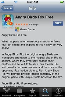 Press the field next to the application name.