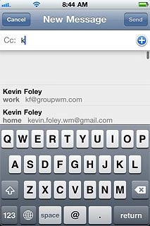 Press the required contact.