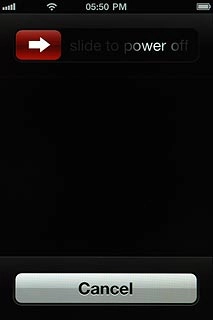 Drag the arrow right to turn off your phone.