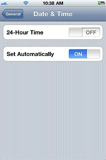 Press the indicator next to Set Automatically.Depending on the current setting, the function is turned on or off.