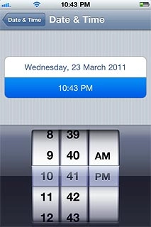 Press Date & Time to go back to the settings.