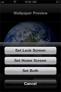 Press Set Lock Screen, Set Home Screen or Set Both.