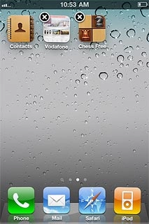 To delete a menu item:Press the x in the top left corner of the required menu item.