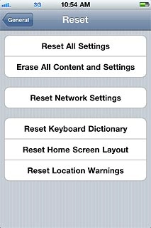 Press Erase All Content and Settings.