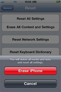 Press Erase iPhone.