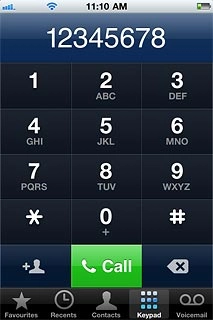 Key in the required number and press Call.