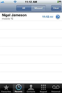 To select a specific call list:Press All or Missed.