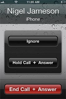 When you have an ongoing call, the new call is indicated by a sound signal and a call waiting menu is displayed.Press Hold Call + Answer.The active call is put on hold and the other call is answered.