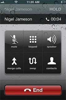 Press swap to swap calls.