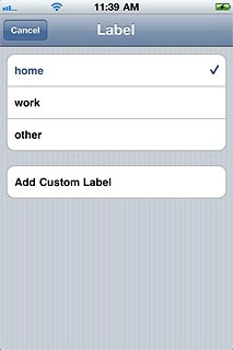 If you select Add Custom Label: