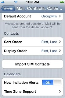 Press Import SIM Contacts.