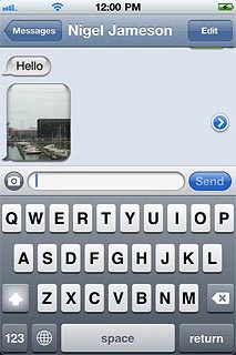 Press the text input field.Write the required text.