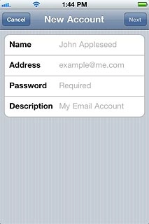 Press Password and key in the password for your email account at your email provider.