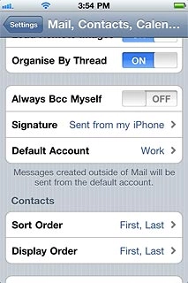Press Default Account.