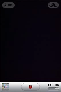 If the video recorder is turned on:Press the indicator in the bottom right corner of the display and drag it left.