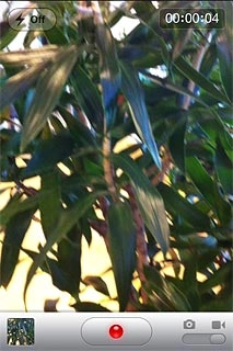 Press the record icon to stop the video recorder.The video clip is automatically saved.