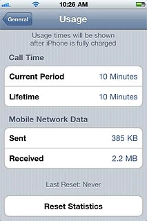 View your data usage below Mobile Network Data.