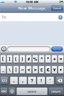 Press ABC to return to text input.