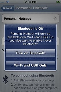 If this is the first time you use the function:Press Wi-Fi and USB Only.