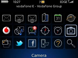 Scroll to Camera and press the Navigation key.