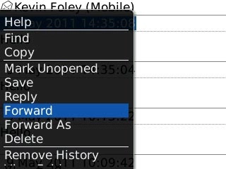 Scroll to Forward and press the Navigation key.Key in the first letters of the required contact.Matching contacts are displayed.