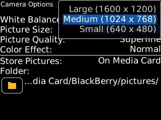 Highlight the required resolution and press the Navigation key.