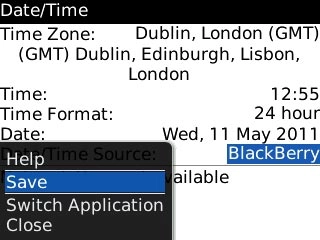 Scroll to Save and press the Navigation key.