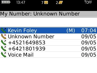 Highlight the required number and press Connect.