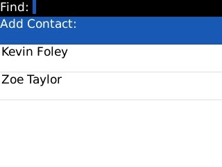 Scroll to Add Contact and press the Navigation key.