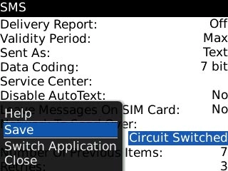 Scroll to Save and press the Navigation key.