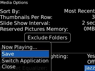 Scroll to Save and press the Navigation key.