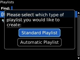 Highlight Standard Playlist or Automatic Playlist and press the Navigation key.Key in a name for the playlist.