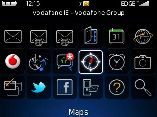 Scroll to Maps and press the Navigation key.