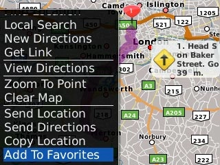 Scroll to Add To Favorites and press the Navigation key.