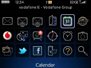 Scroll to Calendar and press the Navigation key.