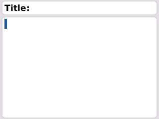 Highlight the text input field.Write the note.