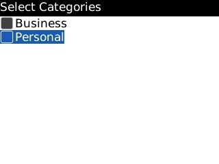 Highlight the required category and press the Navigation key.