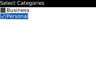 When the box next to the category is ticked (V), it's selected.
