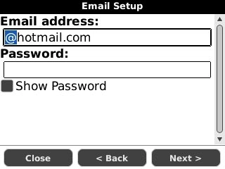 Highlight the field below Email address and key in your email address.